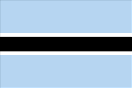 Botswana-3' x 5' Indoor Flag-0