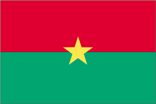Burkina Faso-4" x 6" Desk Flag-0