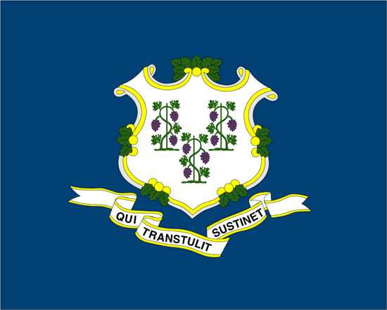 Connecticut Flag-4" x 6" Desk Flag-0