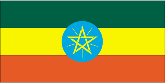 Ethiopia-4" x 6" Desk Flag-0
