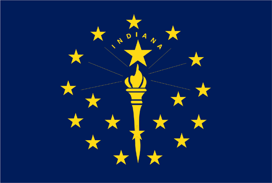 Indiana-4" x 6" Desk Flag-0