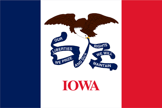 Iowa Flag-4" x 6" Desk Flag-0