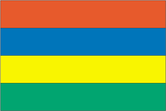 Mauritius-4" x 6" Desk Flag-0
