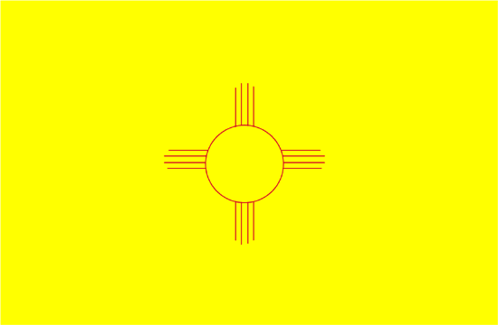New Mexico Flag-4" x 6" Desk Flag-0