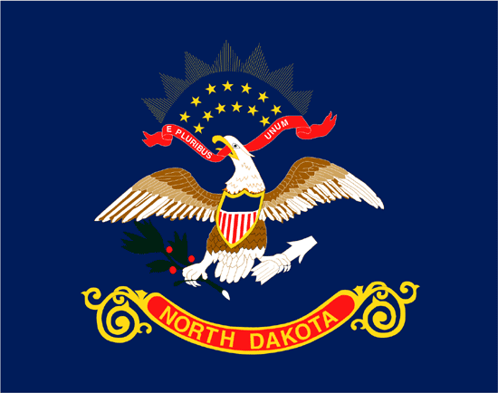 North Dakota Flag-3' x 5' Indoor Flag-0