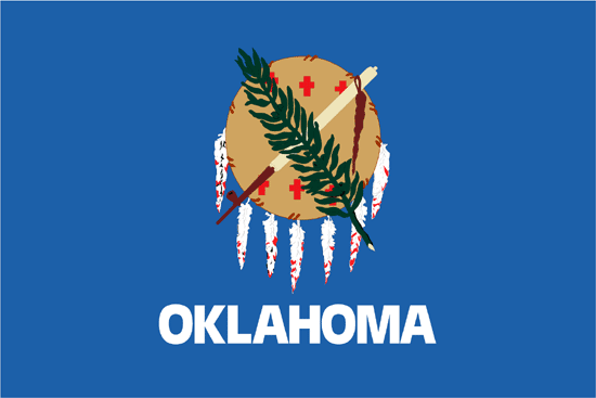 Oklahoma Flag-4" x 6" Desk Flag-0