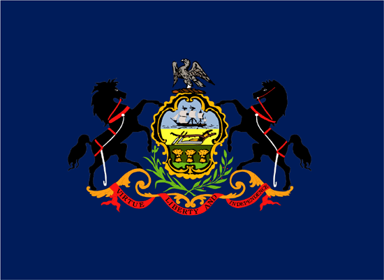Pennsylvania Flag-4" x 6" Desk Flag-0