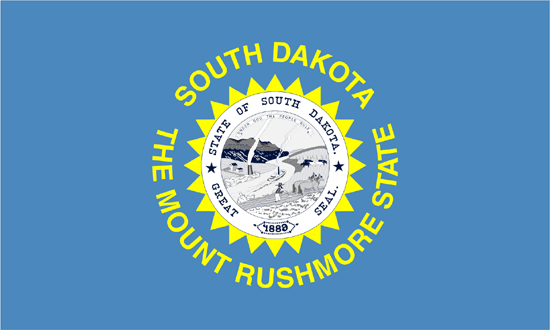 South Dakota Flag-4" x 6" Desk Flag-0