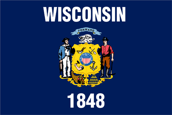 Wisconsin Flag-3' x 5' Indoor Flag-0