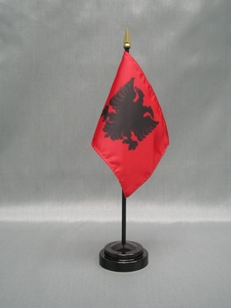 Albania-4" x 6" Desk Flag-0