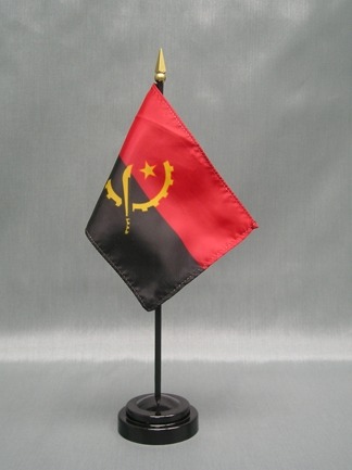 Angola -4" x 6" Desk Flag-0