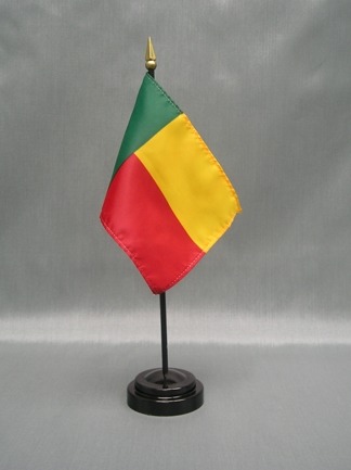 Benin-4" x 6" Desk Flag-0