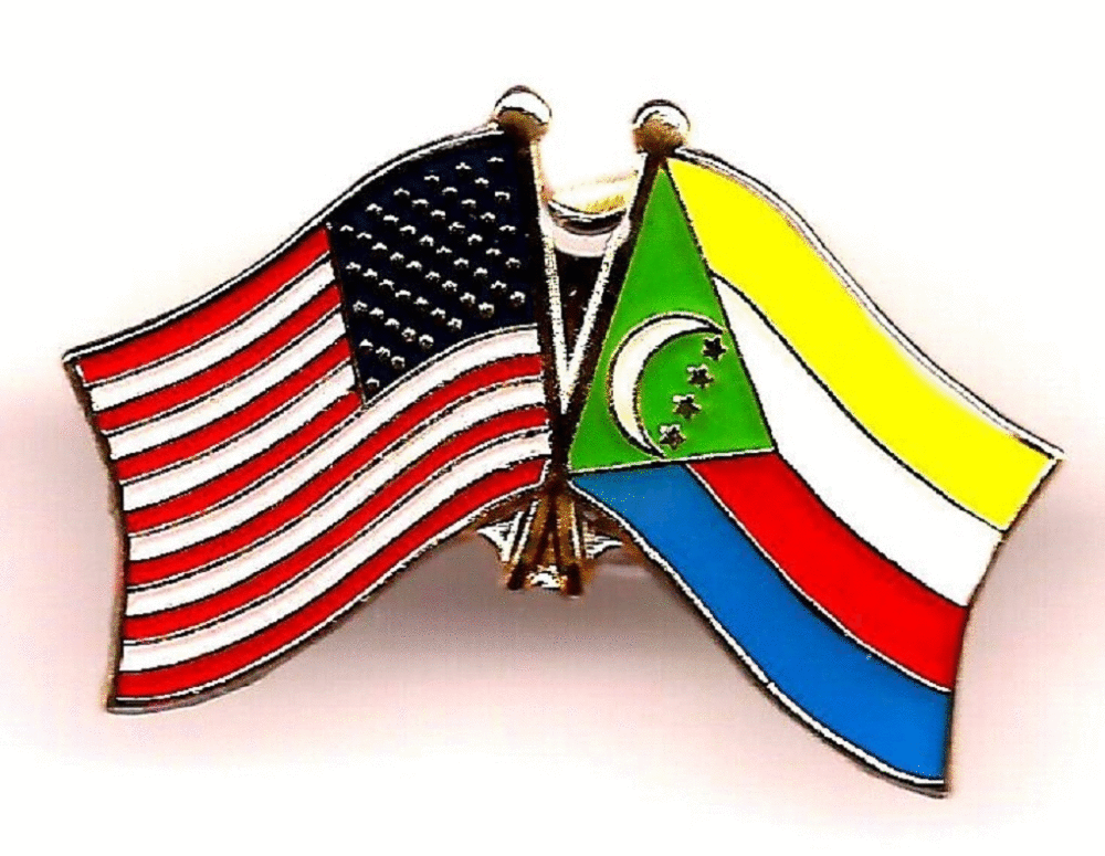USA+Comoros Friendship Pin-0