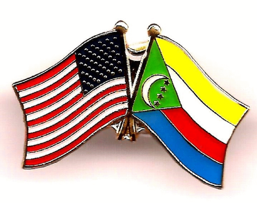 USA+Comoros Friendship Pin-0