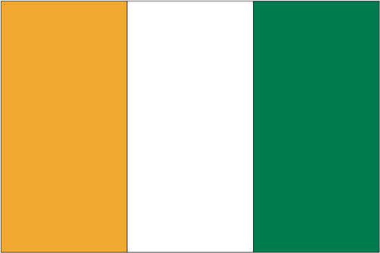 Ivory Coast Flag-3' x 5' Indoor Flag-0