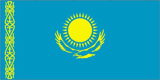 Kazakhstan Flag-4" x 6" Desk Flag-0