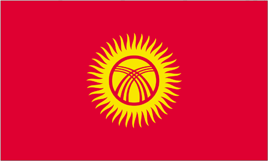 Kyrghyzstan Flag-4" x 6" Desk Flag-0