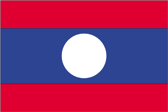 Laos Flag-3' x 5' Indoor Flag-0