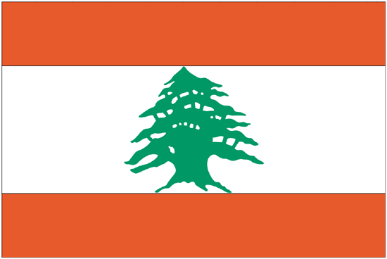 Lebanon Flag-4" x 6" Desk Flag-0