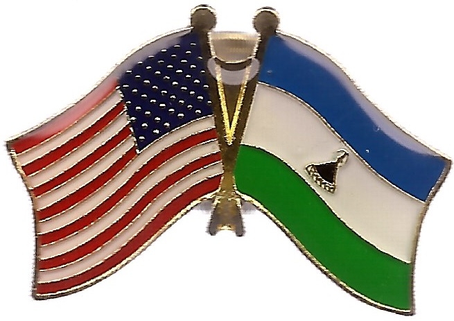 USA+Lesotho Friendship Pin-0