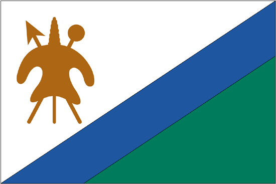 Lesotho Flag-4" x 6" Desk Flag-0