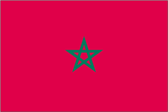 Morocco Flag-3' x 5' Outdoor Nylon-0