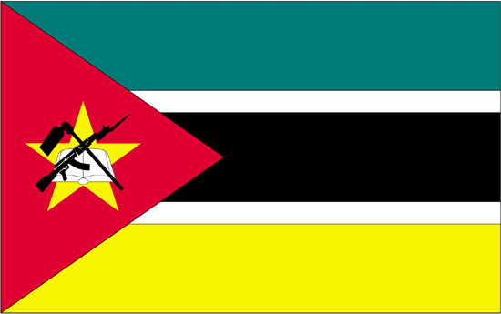 Mozambique Flag-4" x 6" Desk Flag-0