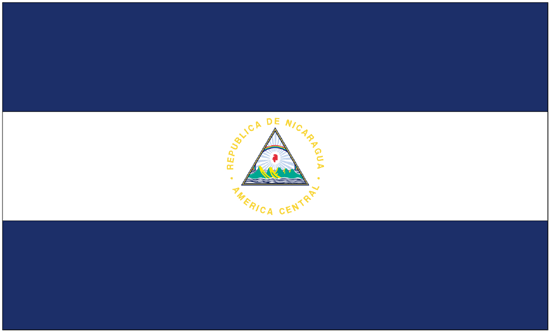 Nicaragua Flag-3' x 5' Outdoor Nylon-0