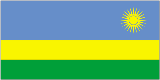 Rwanda Flag-4" x 6" Desk Flag-0