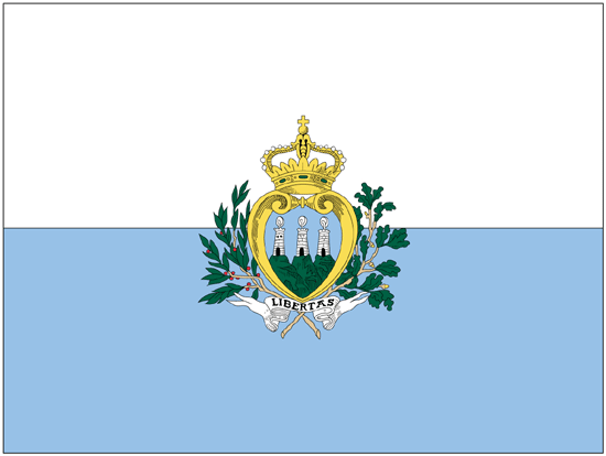 San Marino Flag-3' x 5' Outdoor Nylon-0