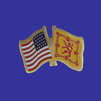 USA+Scotland (lion) Friendship Pin-0