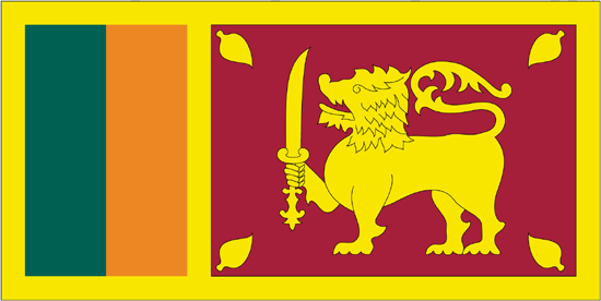 Sri Lanka Flag-4" x 6" Desk Flag-0
