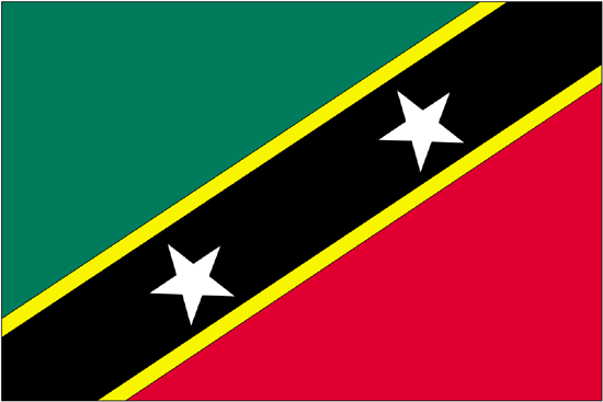 St. Kitts & Nevis Flag-3' x 5' Indoor Flag-0