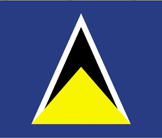 St. Lucia Flag-4" x 6" Desk Flag-0