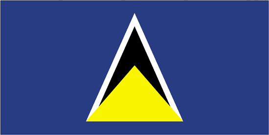 St. Lucia Flag-3' x 5' Outdoor Nylon-0