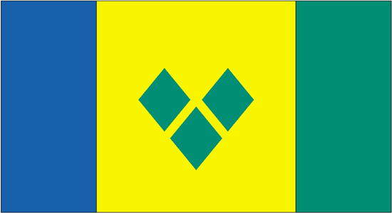 St. Vincent & Grenadines Flag-4" x 6" Desk Flag-0