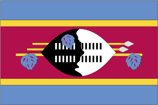 Swaziland Flag-3' x 5' Indoor Flag-0