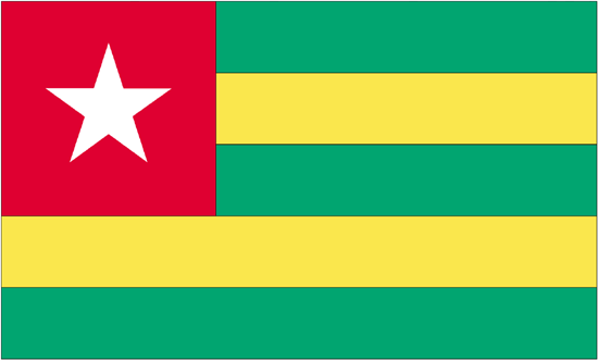 Togo Flag-4" x 6" Desk Flag-0