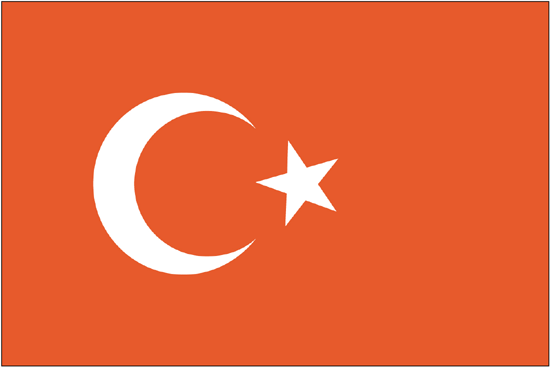 Turkey Flag-4" x 6" Desk Flag-0