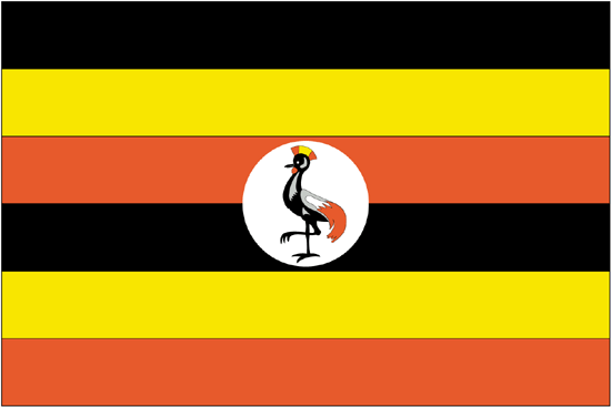 Uganda Flag-4" x 6" Desk Flag-0