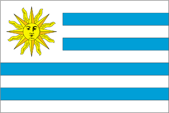 Uruguay Flag-4" x 6" Desk Flag-0