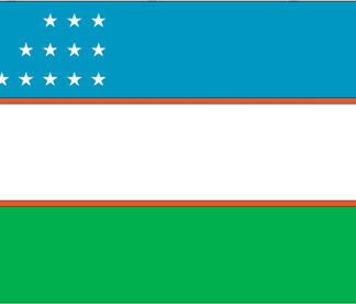 Uzbekistan Flag-4" x 6" Desk Flag-0