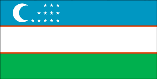 Uzbekistan Flag-3' x 5' Outdoor Nylon-0