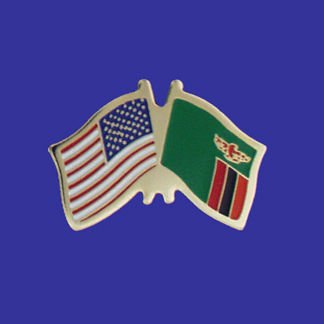 USA+Zambia Friendship Pin-0