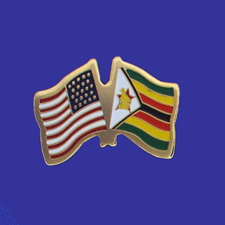 USA+Zimbabwe Friendship Pin-0